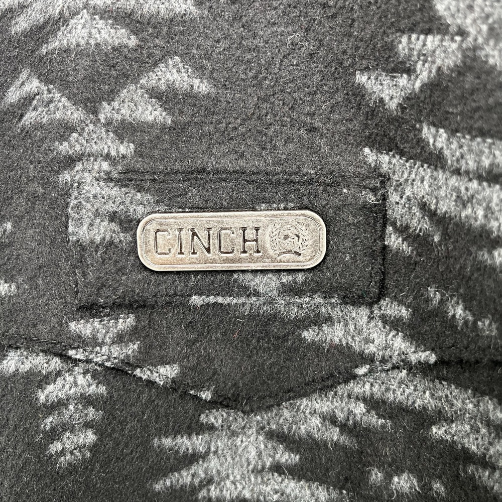 Cinch Concealed Carry Jacket Men's 4XL Black Aztec Wool Blend Cowboy Western EUC - Picture 4 of 16